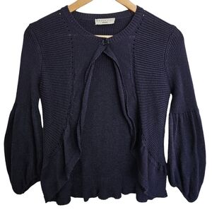 Essentiel‎ Antwerp navy 3/4 sleeve top button cardigan
